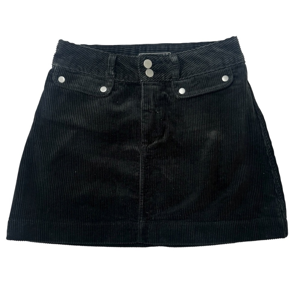 ✅ NWT Abercrombie & Fitch Dark, gray corduroy a line Mini Skirt size 2